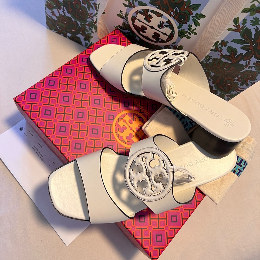 NEW TORY BURCH BOMBÉ MILLER HEEL SANDAL